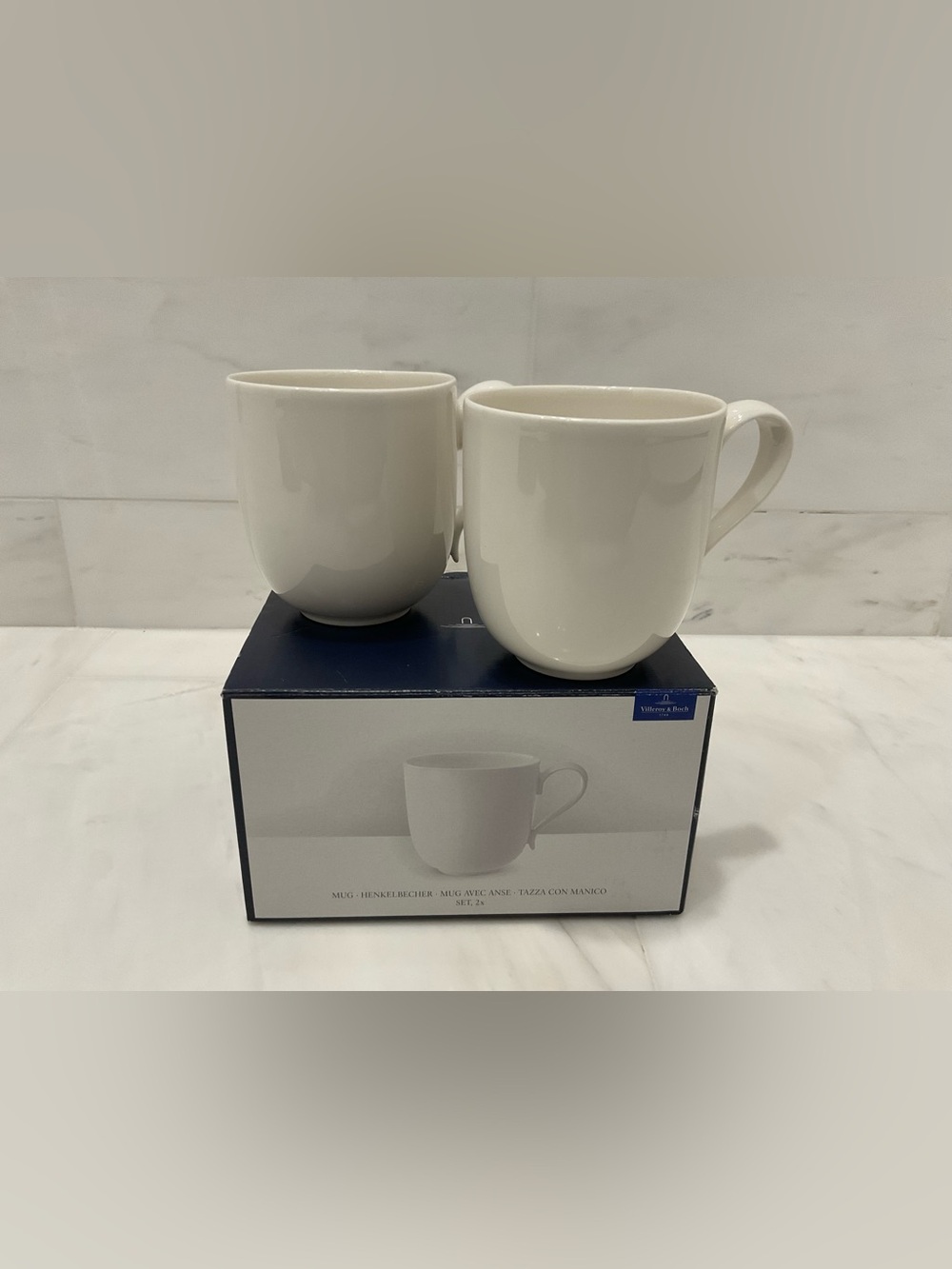 NIB VILLEROY & BOCH NEW COTTAGE - Set of 2 - 9.16 ounce MUGS - MADE IN GERMANY